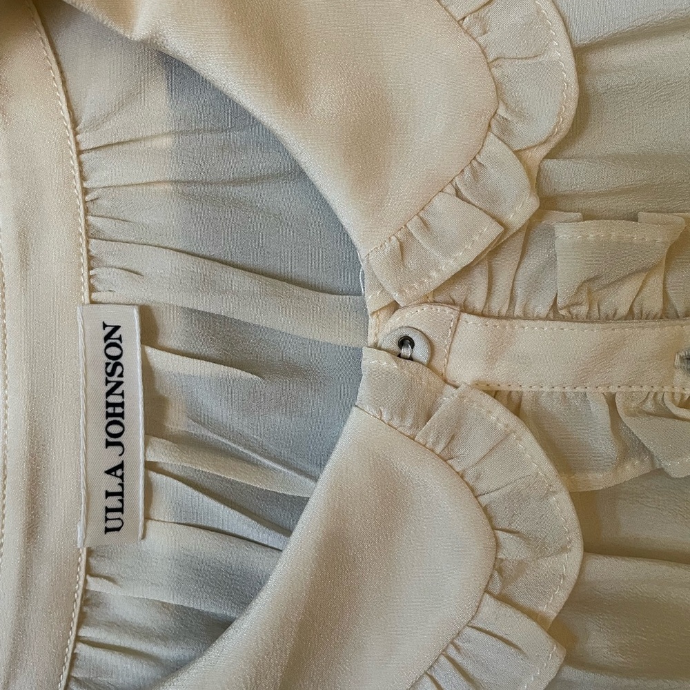 Ulla Johnson Cream Ruffle Blouse - Picture 6 of 7